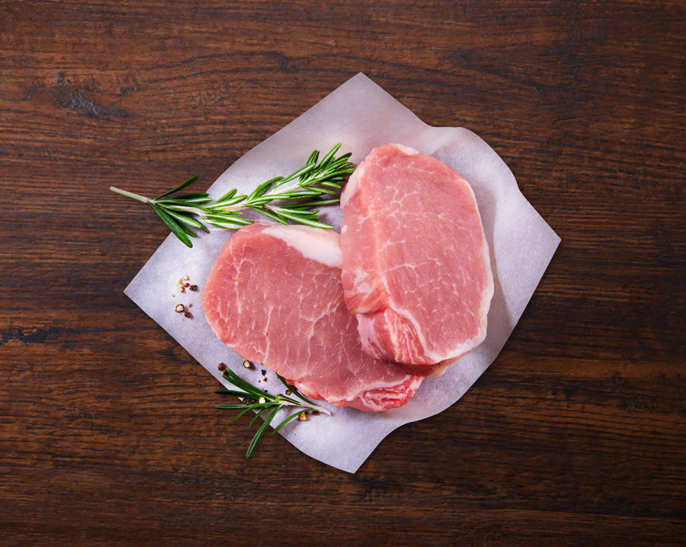 Duroc-Edelschwein-Schweineruecken
